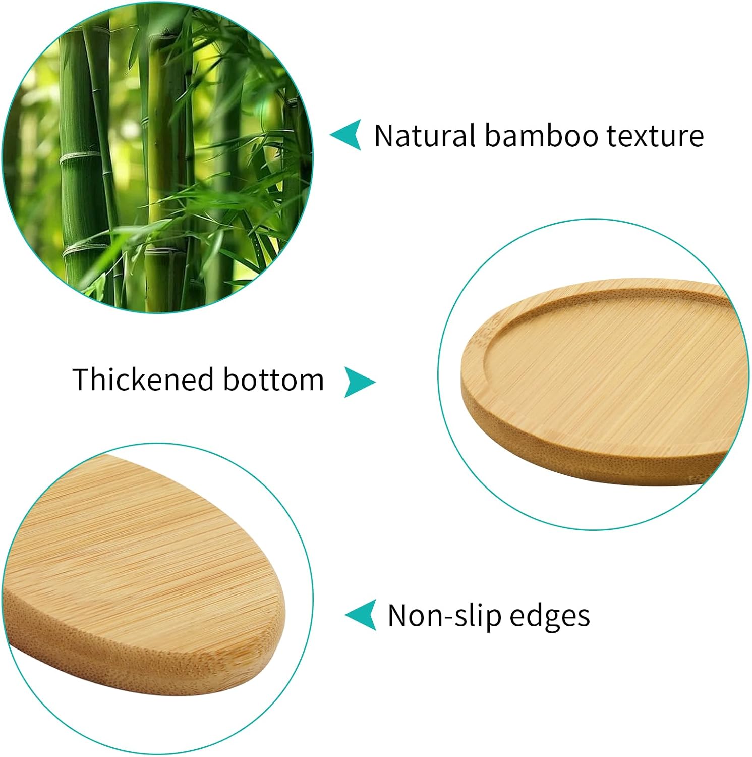 1Pc Round Bamboo Soap Dispenser Tray, Bathroom Countertop Organizer (1)
