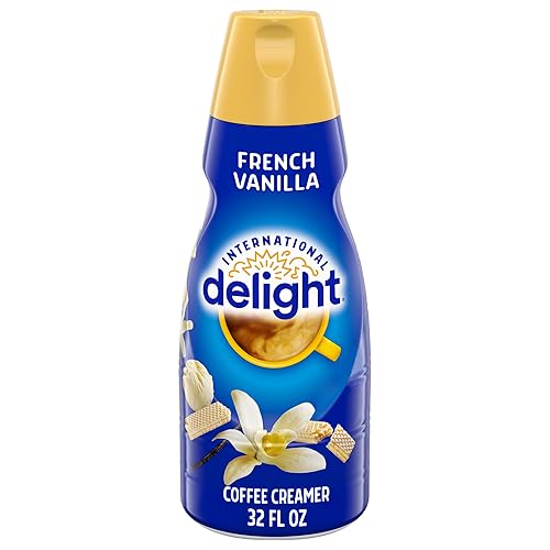 Vista 24 de International Delight Crema de café, caramelo macchiato, crema saborizada refrigerada, botella de 32 onzas líquidas