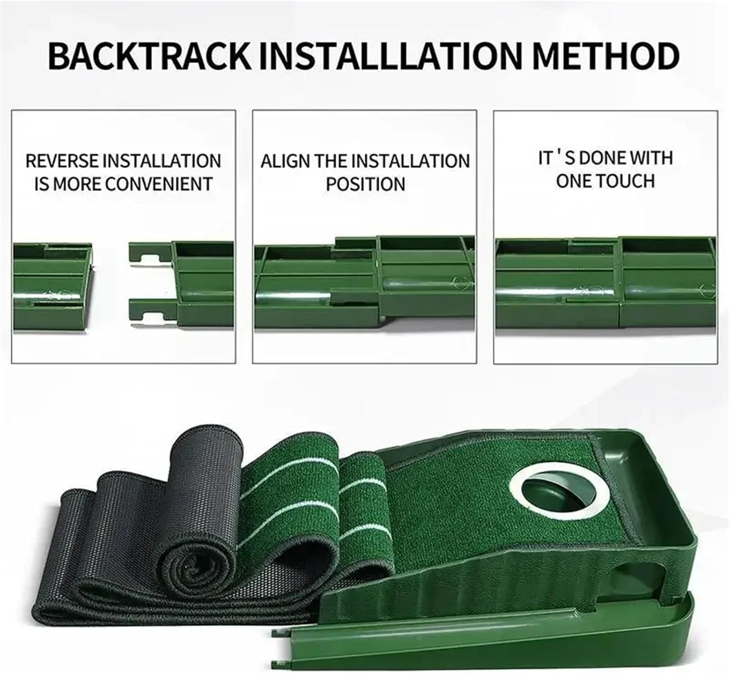 Compatible Portable Mini Golf Putting Mat for Indoor & Outdoor Use
