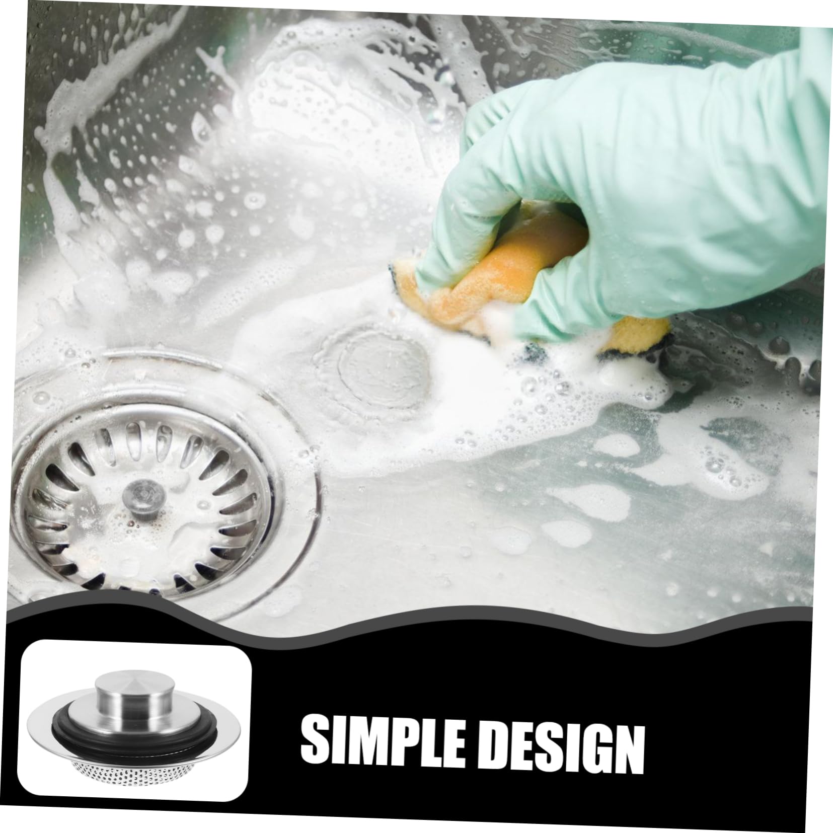 Tofficu 5 Ensembles Crépine D'évier Filtre Gardien De Lavabo De Cuisine Passoire De Puits Gardien D'élimination Des Ordures Pour Canalisations D'évier Silver Acier Inoxydable