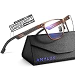 Blue Light Glasses Men Premium Mens Gaming Computer Glasses Clear Lens with Al-Mg Frame Anti Blue Ray Screen Blocker
