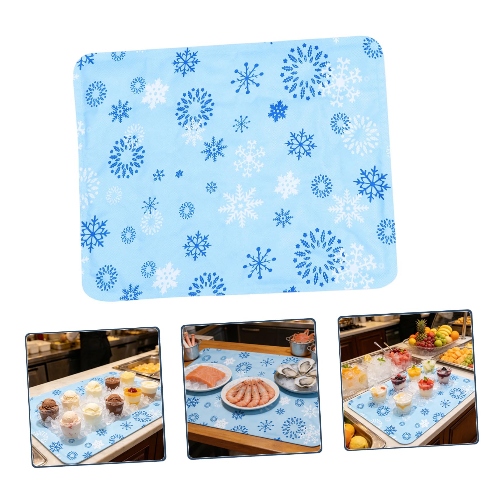 2 Pezzi Tappetini Resistenti Alimenti per Riutilizzabili e Refrigeranti Facili da Pulire per Conservazione del Buffet Cibo