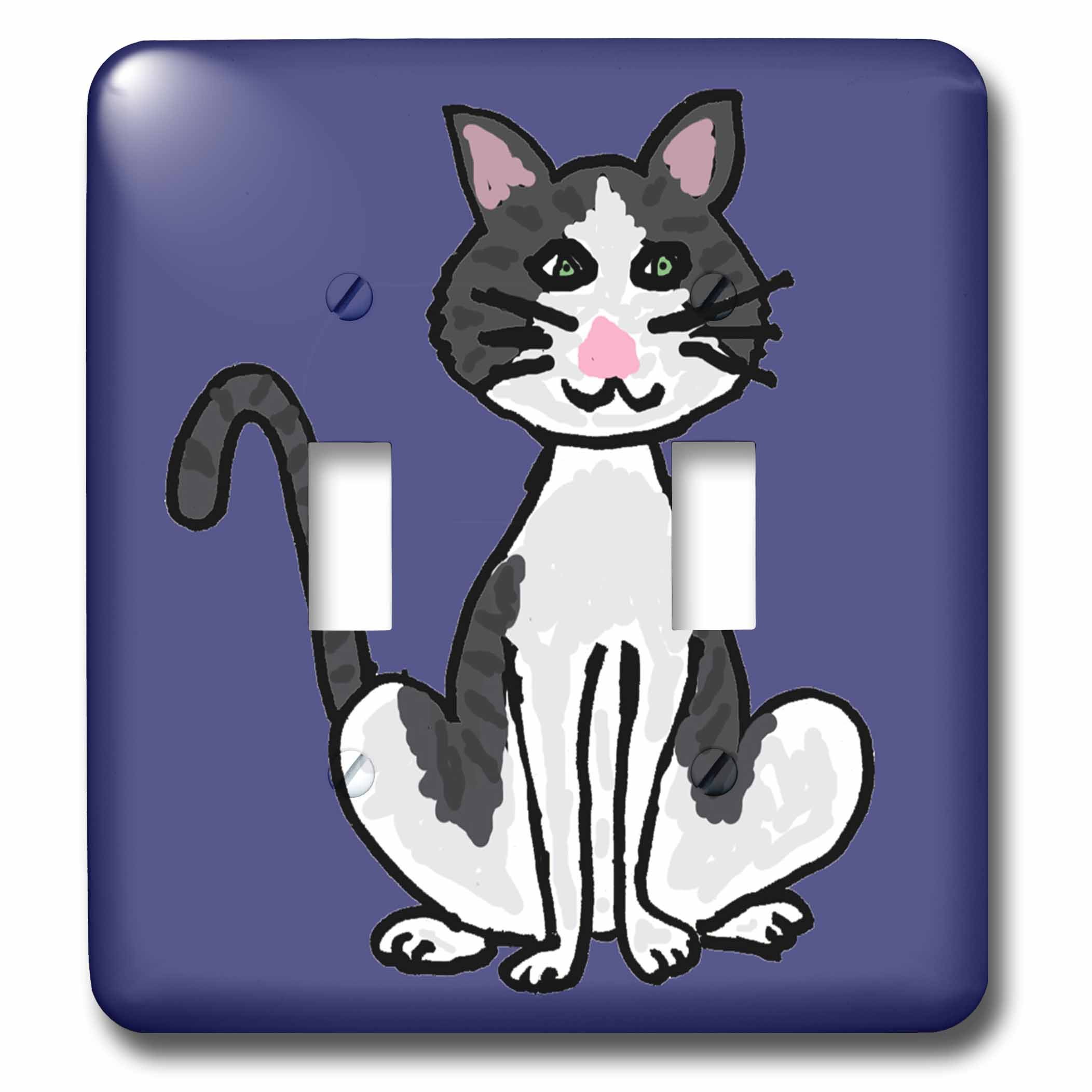 Funda para interruptor de luz de gato gris para tapar imperfecciones y renovar paredes