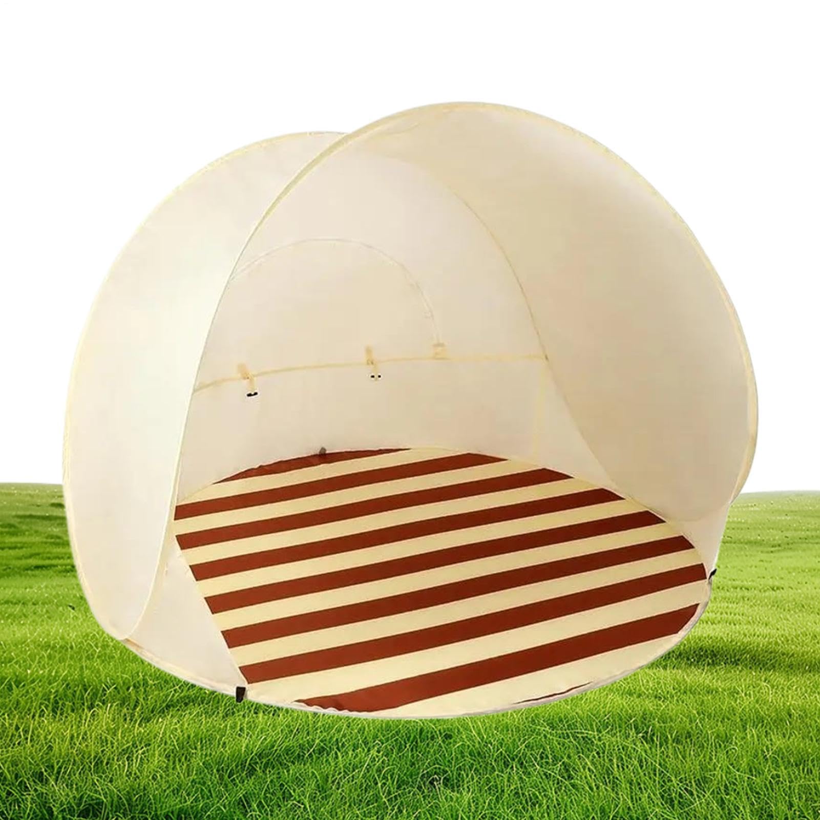 Tente Plage Abri Solaire Canopée Extérieure Pop-up Facile pour 3-4 | Abri solaire avec fenêtre en maille ventilée pour Vacances, Fête, Camping, Pique-nique, Parc, Jardin, Plein