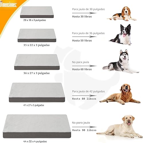KSIIA Orthopedic Dog Bed Dog Crate Bed Waterproof for — alternate color or size variant on Amazon