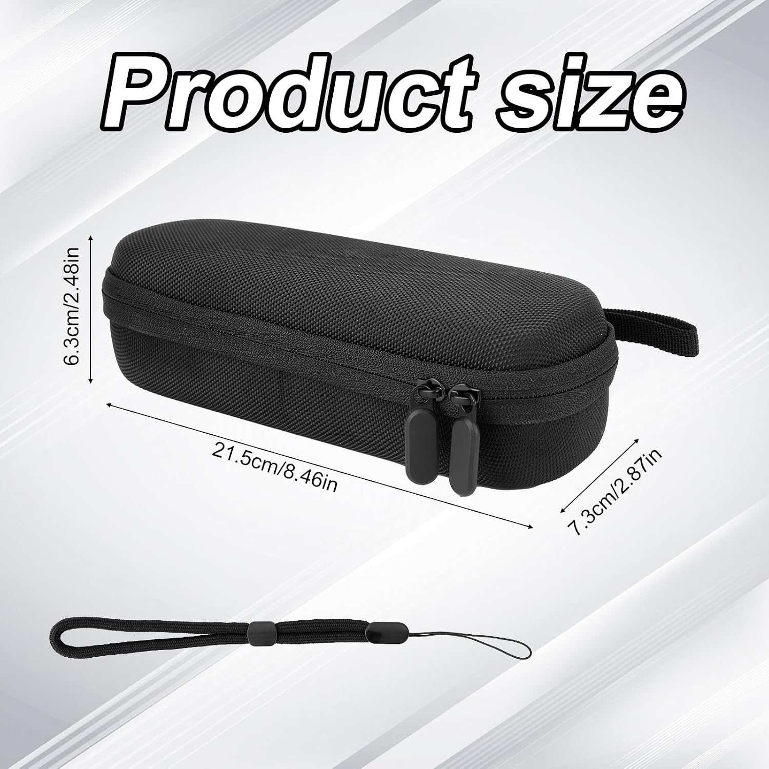 BOXOB Carrying Case for DJI OSMO Pocket 3, Nylon Storage Bag Two-Way Zipper Case Portable Protective Case with Wrist Strap Practical Camera Accessories for DJI Pocket 3 image 2