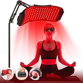 LuxRenew Max Multifunction Red Light Therapy for Body and Face, 850nm Near-Infrared Light Therapy LED Mask Facial Body Beauty Equipment for Skin Care at Home, with Stand