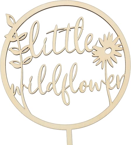 Miniatura 6 de Decoración para tartas de flores silvestres pequeñas, decoración de pastel de cumpleaños, decoración de pastel de madera, madera rústica, decoración