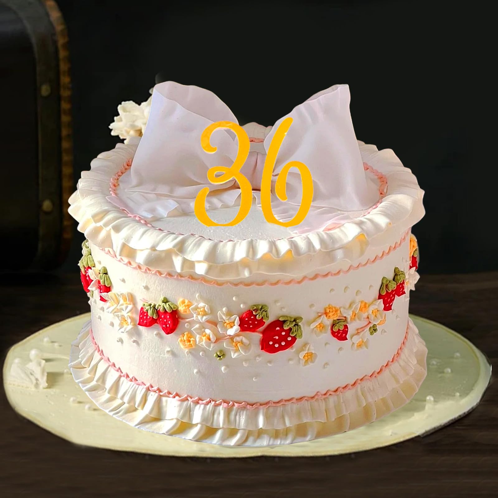 54 Lettres & Chiffres Or Miroir Acrylique – Toppers Gâteau A-Z + 0-9 – 2 Kits Complets Pour Anniversaire, Mariage, Fête