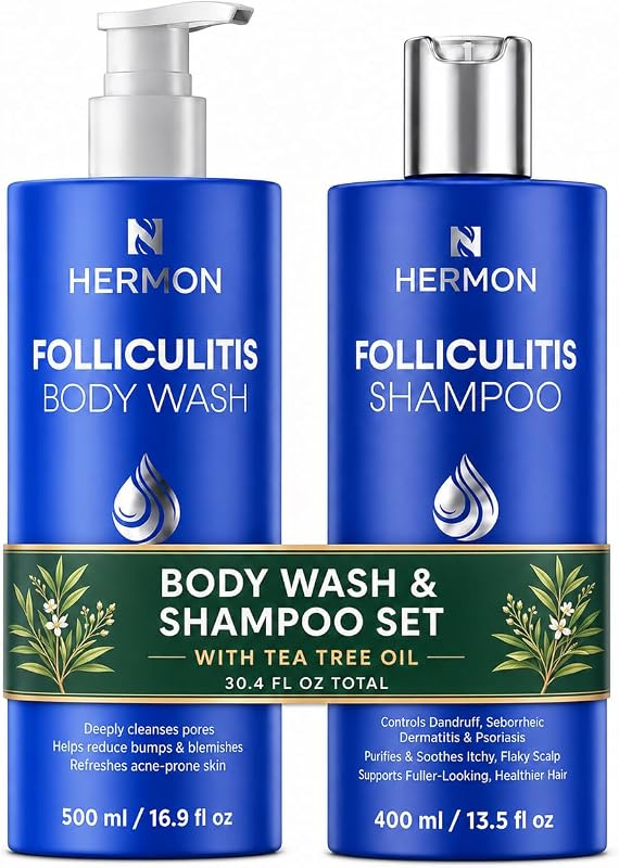 Conjunto Hermon com shampoo e sabonete líquido corporal