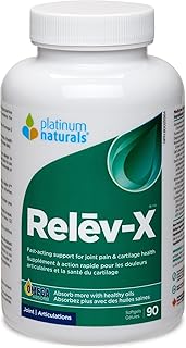 Platinum Naturals - Relev-X, 90 SOftgels - Joint Health for Men & Women - Joint Pain Relief Supplements for Inflammation Relief - Cartilage Supplement, Inflammation Supplements & Joint Pain Supplement