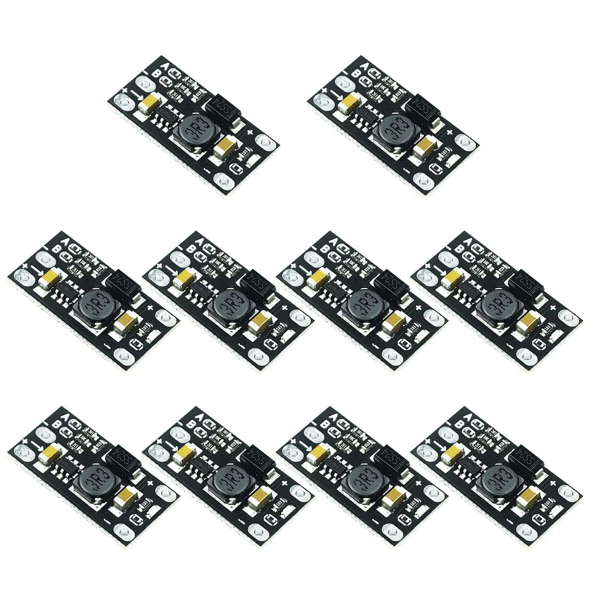 10 Pieces Multifunctional DIY Mini DC-DC Lithium Battery Boost Module Intensive Card Converter 3.7v to 12v Voltage Regulator Adjust