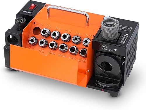 Miniatura 9 de VEVOR Afilador de brocas, afilador de molino de extremo de 0.118-0.512 in, ángulo de alivio de labios y ángulo de punta de 95  a 135  reafilador de