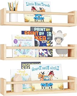 Nursery Book Shelves, 16.5 Inch Floating Book Shelves for Wa