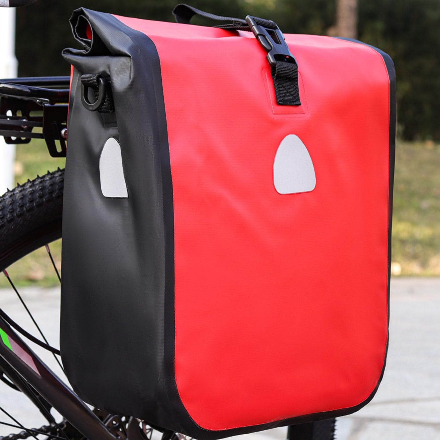 YAZVNTO Bicycle Rear Rack Bag for Gazelle Ultimate Series Waterproof PVC Bike Trunk Bag Rear Seat Storage Carrier Bag Cycling Luggage Pannier