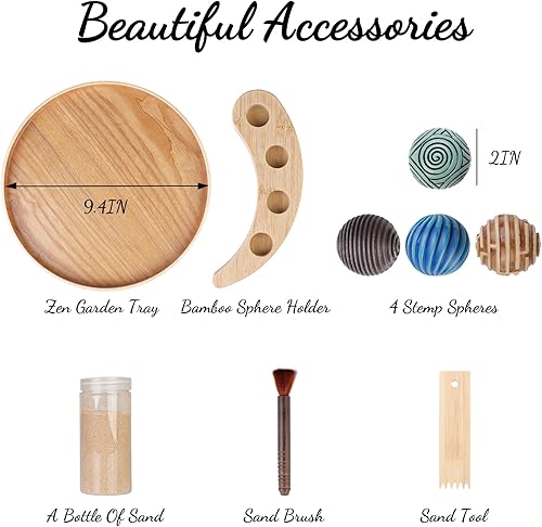 Miniatura 8 de Melonva Mini jardín zen de Navidad para escritorio de 8 x 8 pulgadas, kit de jardín zen de escritorio, decoraciones de Navidad, decoración de mesa