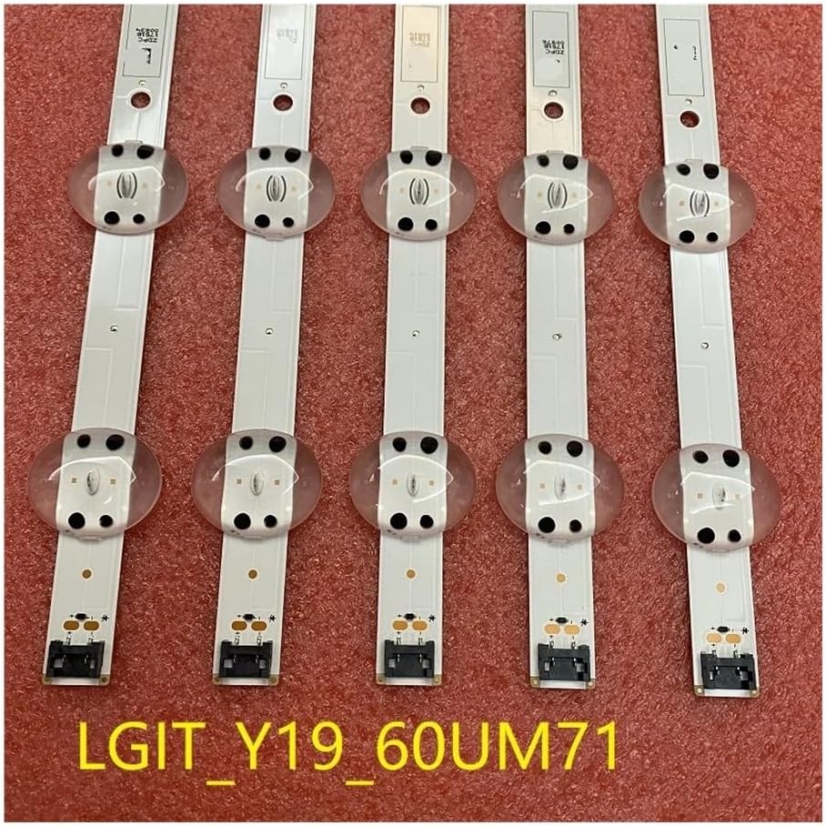 Compatible with 5 Pieces Backlight Strip 8LED 6V 60UN71006LB 60UM71007LB 60UM7100PLB 60UM6950DUB 60UM6900DUB TVIT_Y19_60UM71 EAV64732901 Replaceable