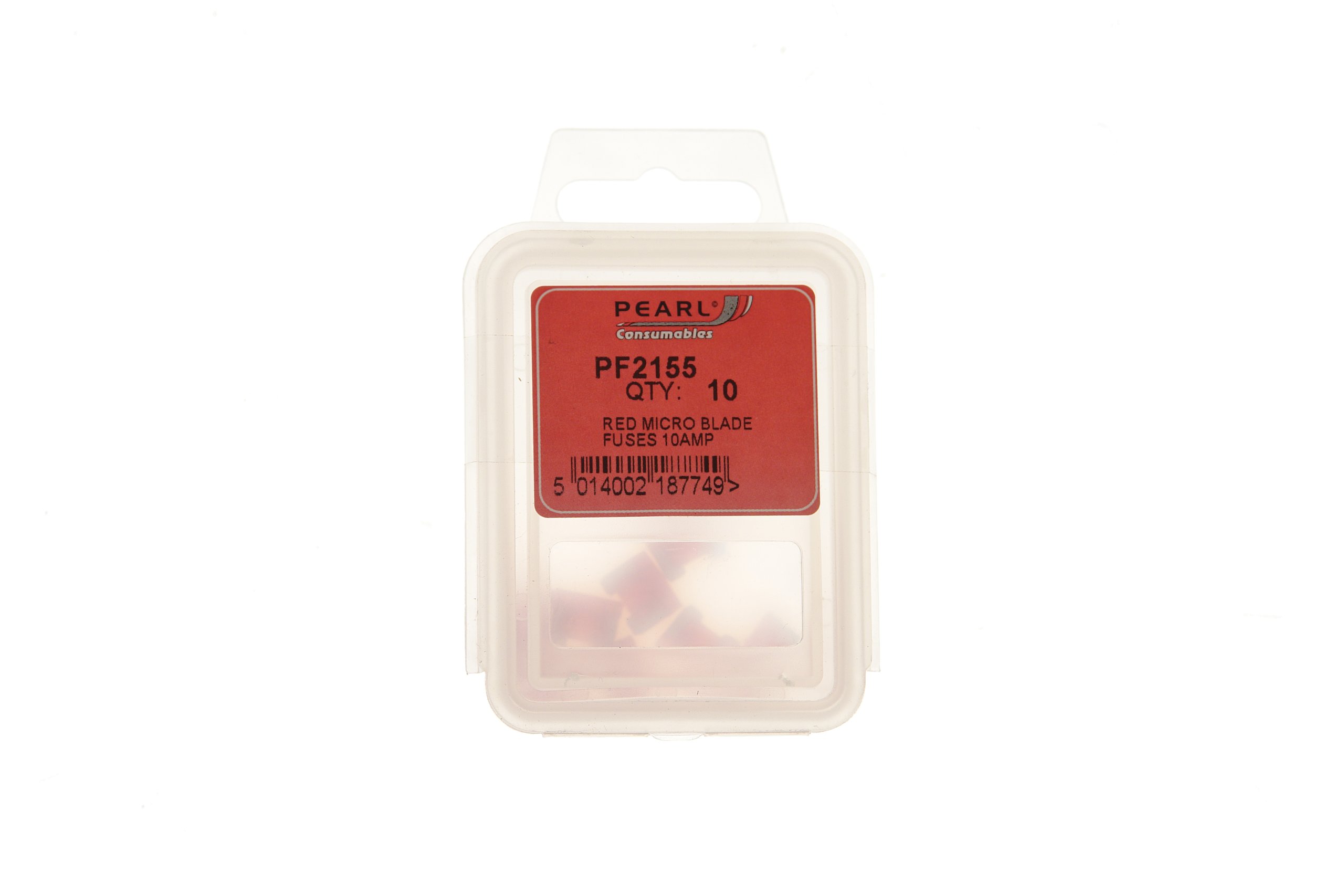 Pearl PF2155 10A Micro Blade Fuses - Red (Pack of 10)