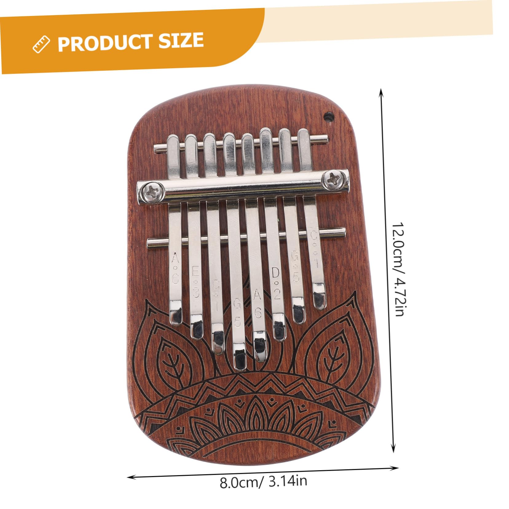 BESPORTBLE Beginner-friendly 8-tone Kalimba Small Thumb Piano Portable Music Instrument Hand-protected Design