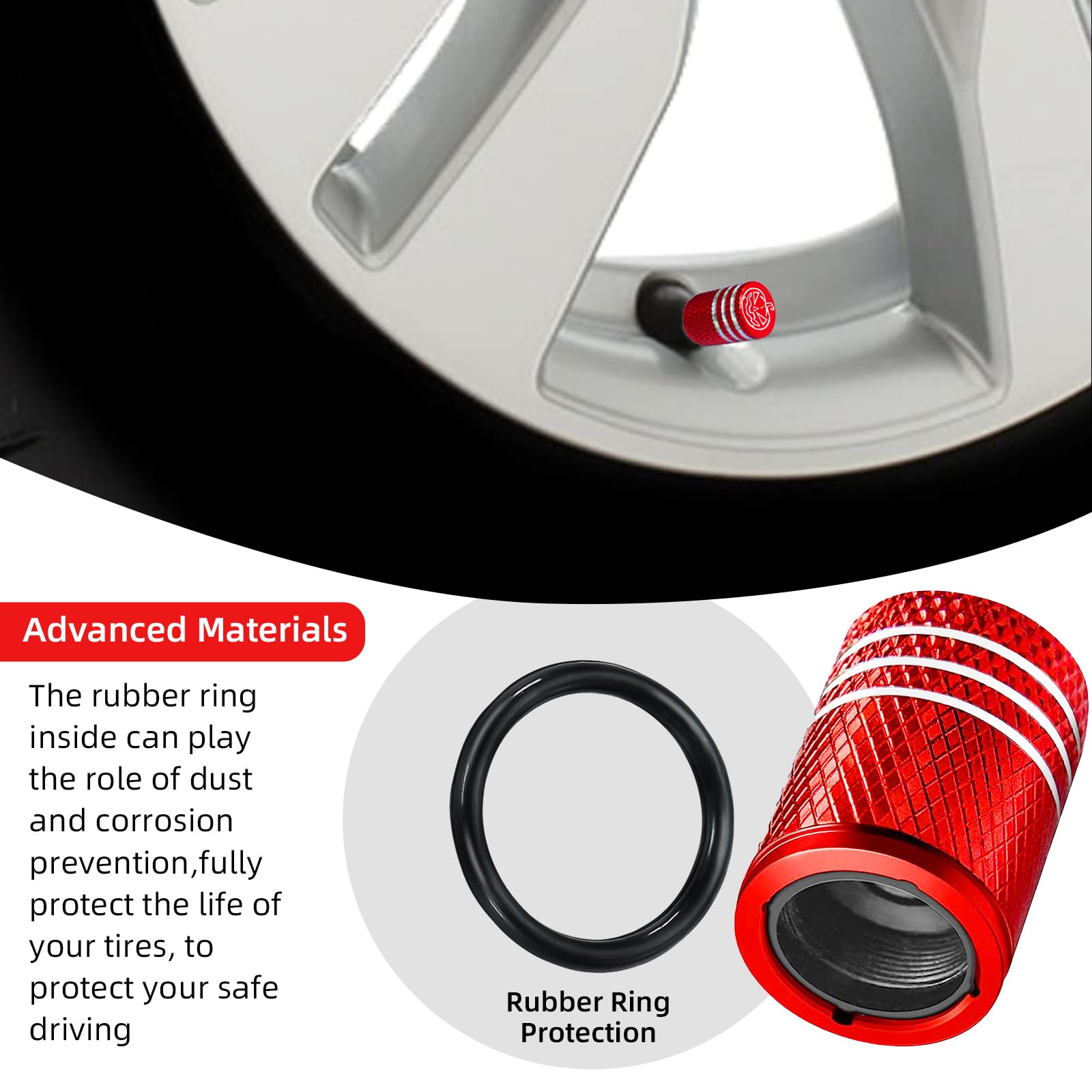 Tapones De Válvula De Neumático Para Kia Stonic I (2017-2024) - 4 Unidades De Aluminio Negro. ¡Protege De Polvo Y Fugas!