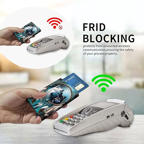 Miniatura 3 de DEGDFSGR Funda de aluminio para tarjetas de crédito, funda de cuero de primera calidad para tarjetas, bolsillo frontal, triple billetera con bloqueo