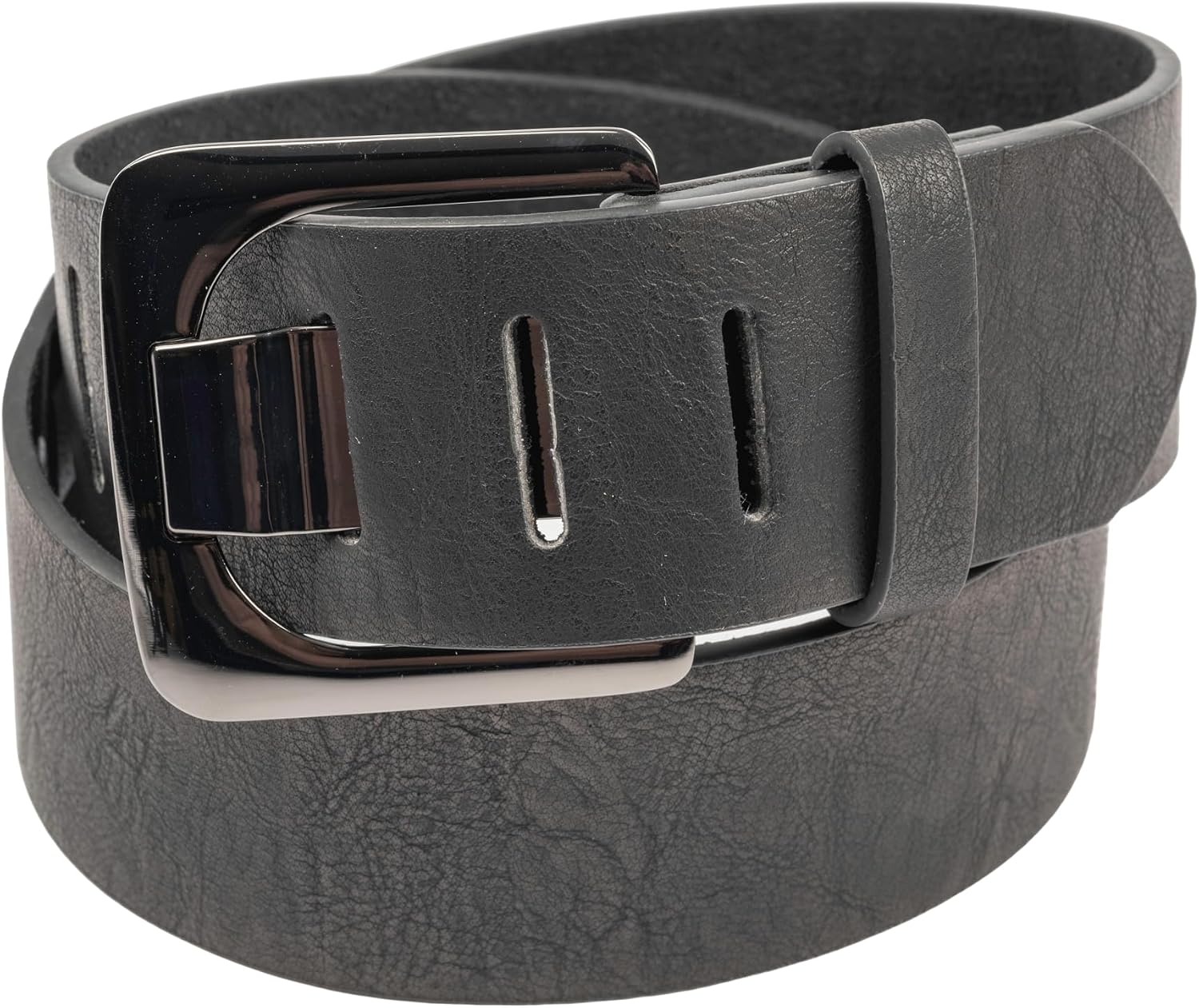 Gary Majdell Sport Men's 2" Genuine Leather Single Loop Dress Belt with Single Prong Metal and Embossed Buckles