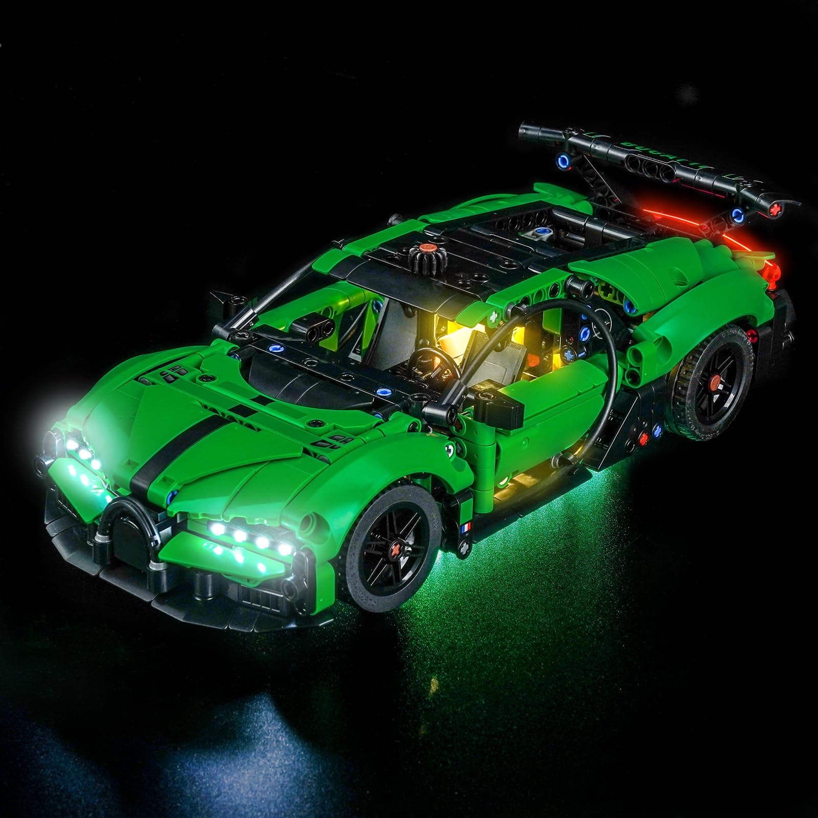 Remote Control Led Light Set Compatible with Lego 42241 Green Bugatti Chiron Pur Sport Hypercar (No Model), Decoration Lighting Set Compatible with Lego Chiron Pur Sport Hypercar Building Blocks