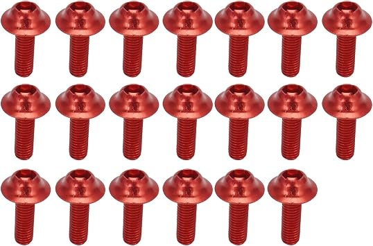 AnXin Motorcycle Fairing Bolt Kit 116pcs Fasteners Screws CNC Universal for CBR600RR CBR1000RR CBR1100XX CBR250R/300R/500R/650R/954RR CB300R/400F/500F/650R GSXR 600 750 1000 ZX14 Red