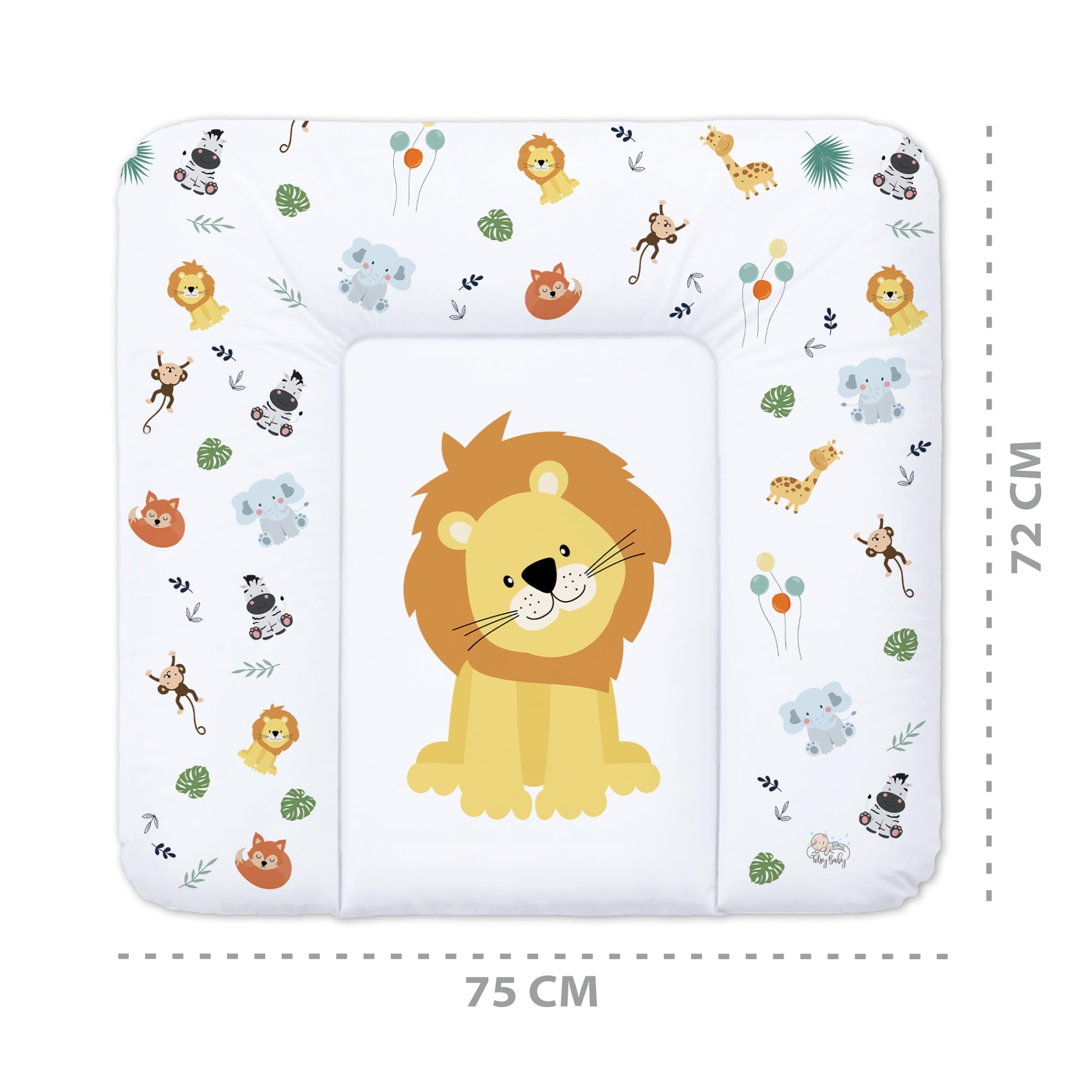 Totsy Baby Tappetino per Fasciatoio, 75 x 72 cm, Poliestere, Motivo Safari