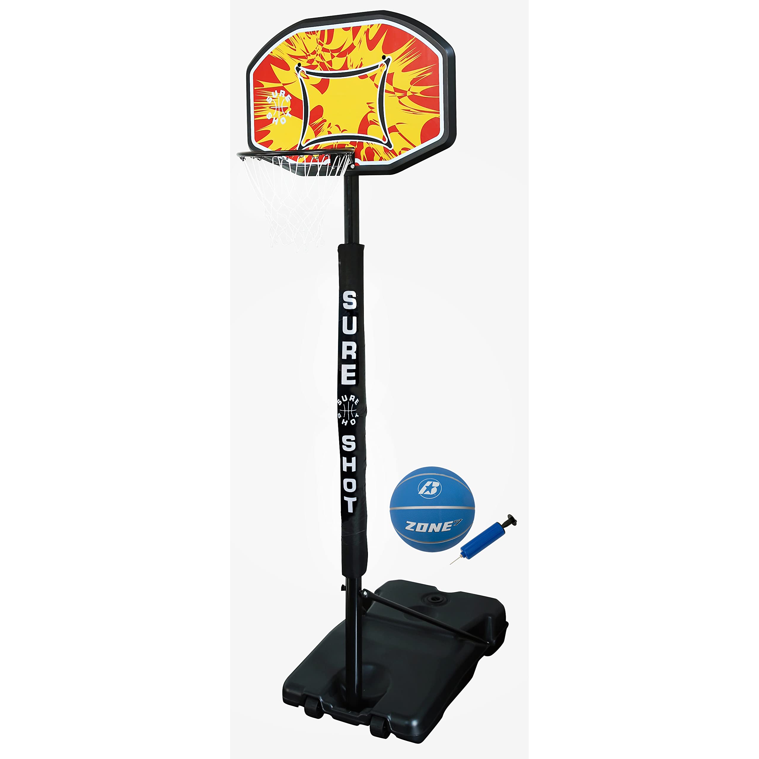 Sure Shot Game Telescopic Basketball Hoop and Ball Set - Coloured BB