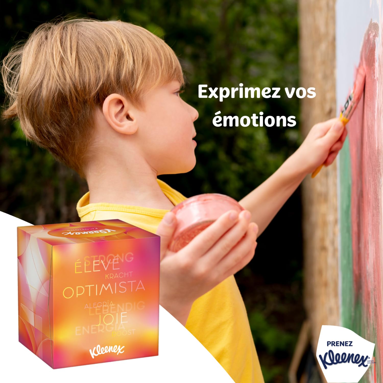 Kleenex Cubo Collection pañuelos de papel 12 cajas de 48 servicios cada una, contiene 4 diseños diferentes, Total 576 pañuelos