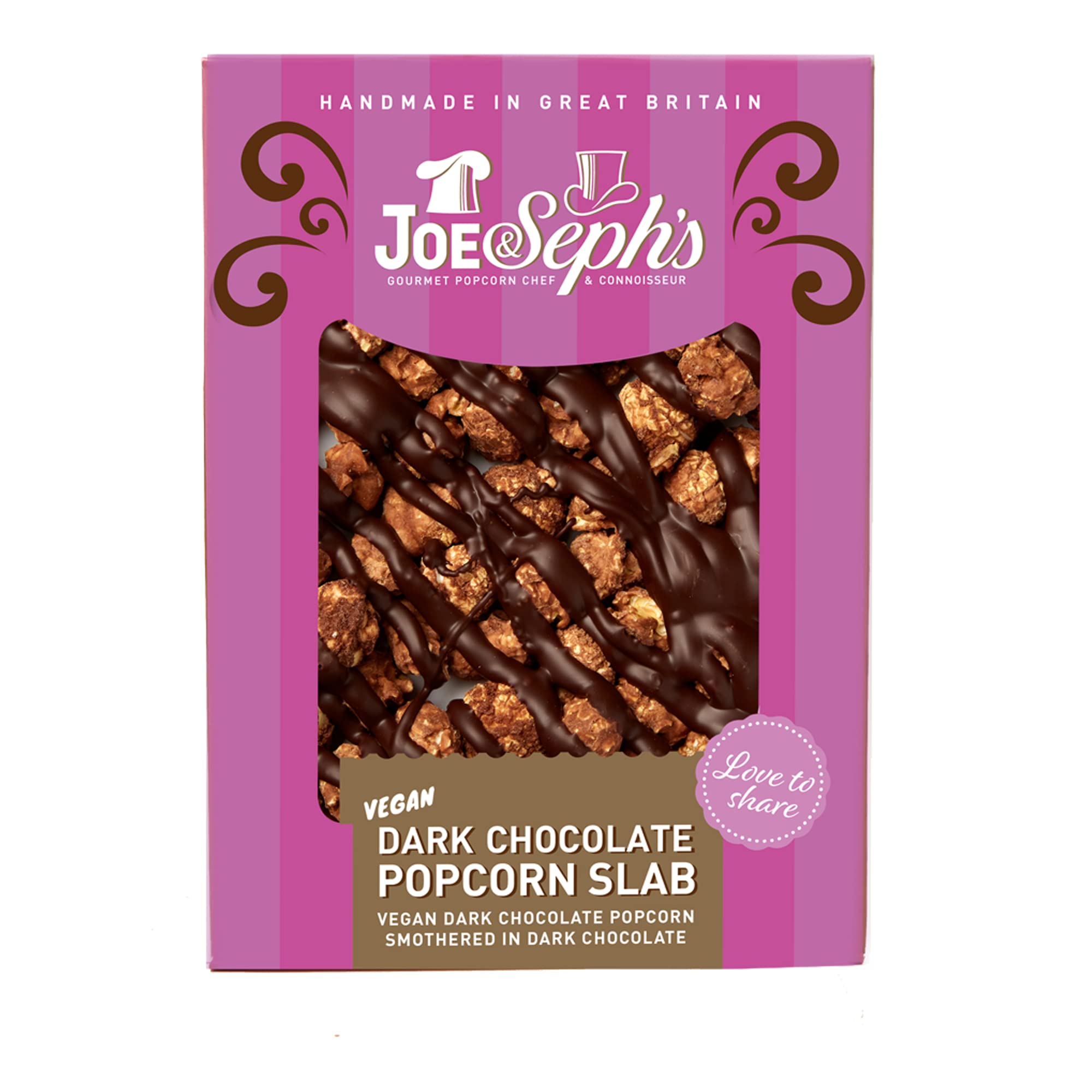 Joe Sephs Dark Joe Seph's Chocolate Popcorn Slab (115G)