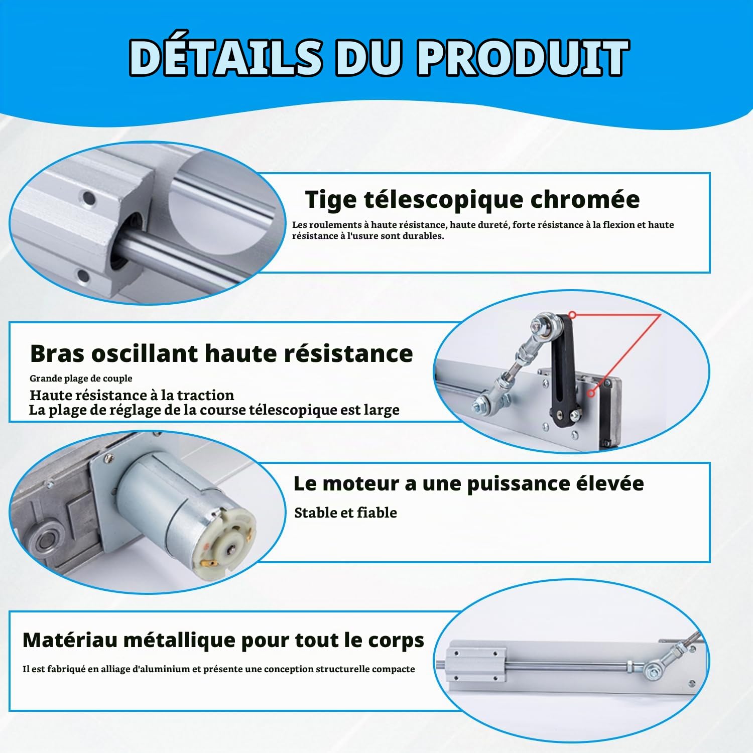 Actionneur Linéaire Alternatif, Actionneur Linéaire DC 24 V, 120 tr/min | Moteur Alternatif à Monter Soi-même, Course 3-15cm, Actionneur Linéaire avec Variateur de Vitesse, Ventouse et Régulateur