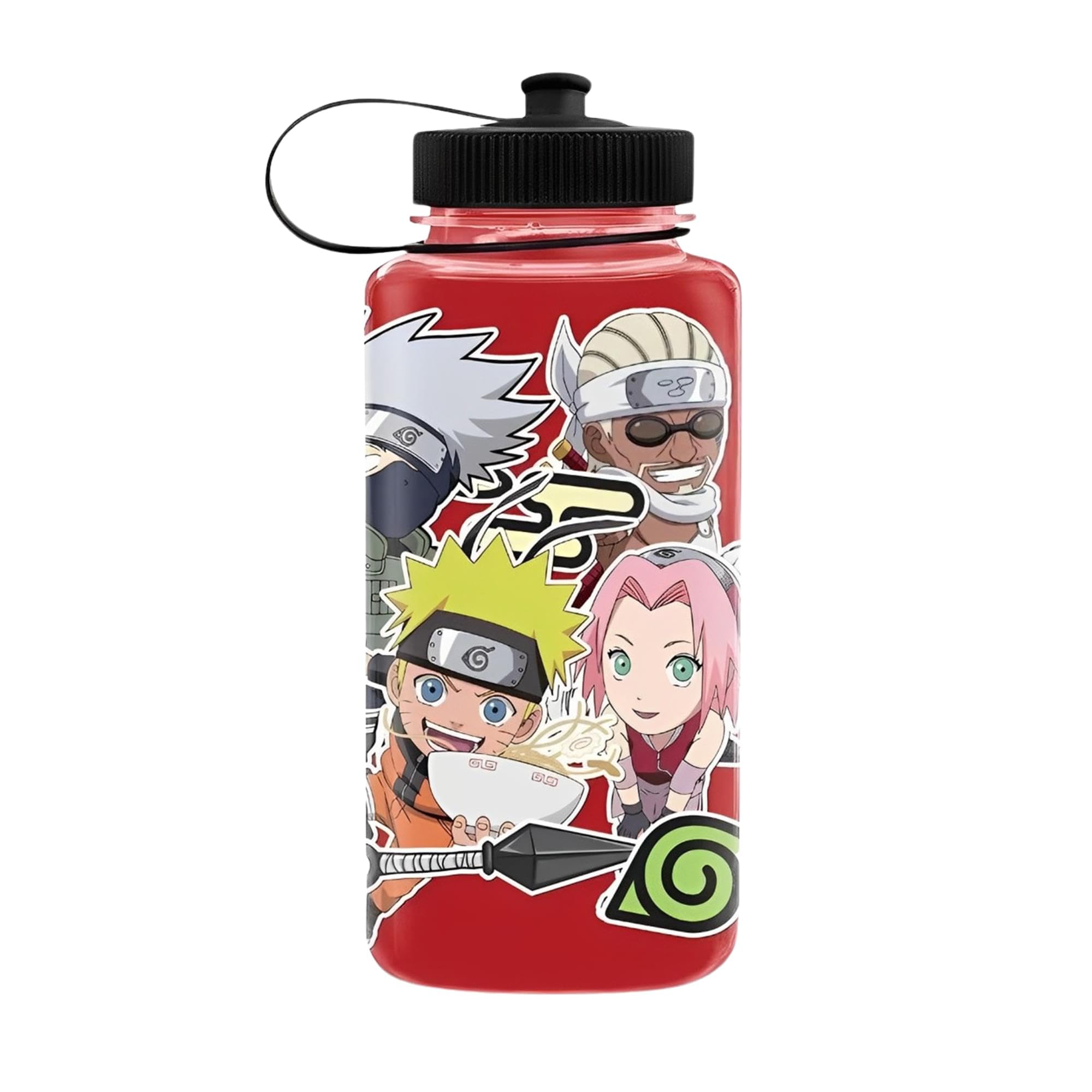 JUST FUNKY Naruto Sticker Bomb 32oz Plastic Water Bottle