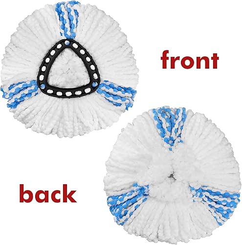 Miniatura 4 de Paquete de 3 cabezales de repuesto para trapeador compatibles con trapeador giratorio, repuestos de mopa giratoria de microfibra, reemplazo de