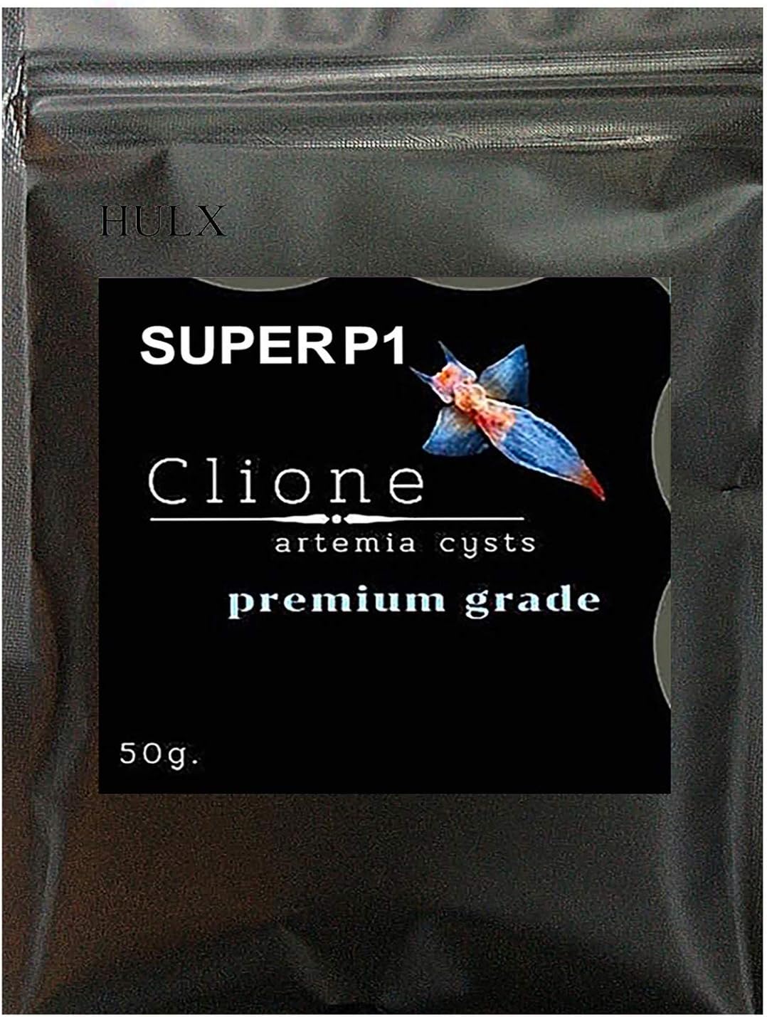 Clione SuperP1 50 g. (Premium Grade) Artemia Cysts Brine Shrimp Eggs Fish Food 95% Plus Hatch Rate in 24-32 Hour, Fresh Stock Tested, for All Tropical Fish Goldfish KOI Baby Fry Fish Guppy Betta Fish