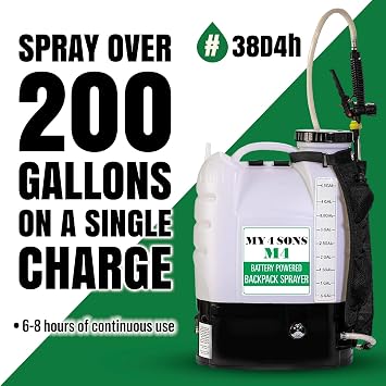 M4 Battery Powered Backpack Sprayer - 20V Dewalt Battery Compatible