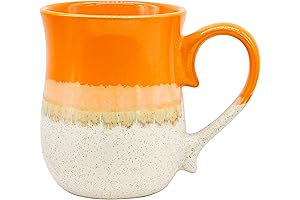 20 OZ Large Orange Coffee Mug, Ceramic Big Tea Cup