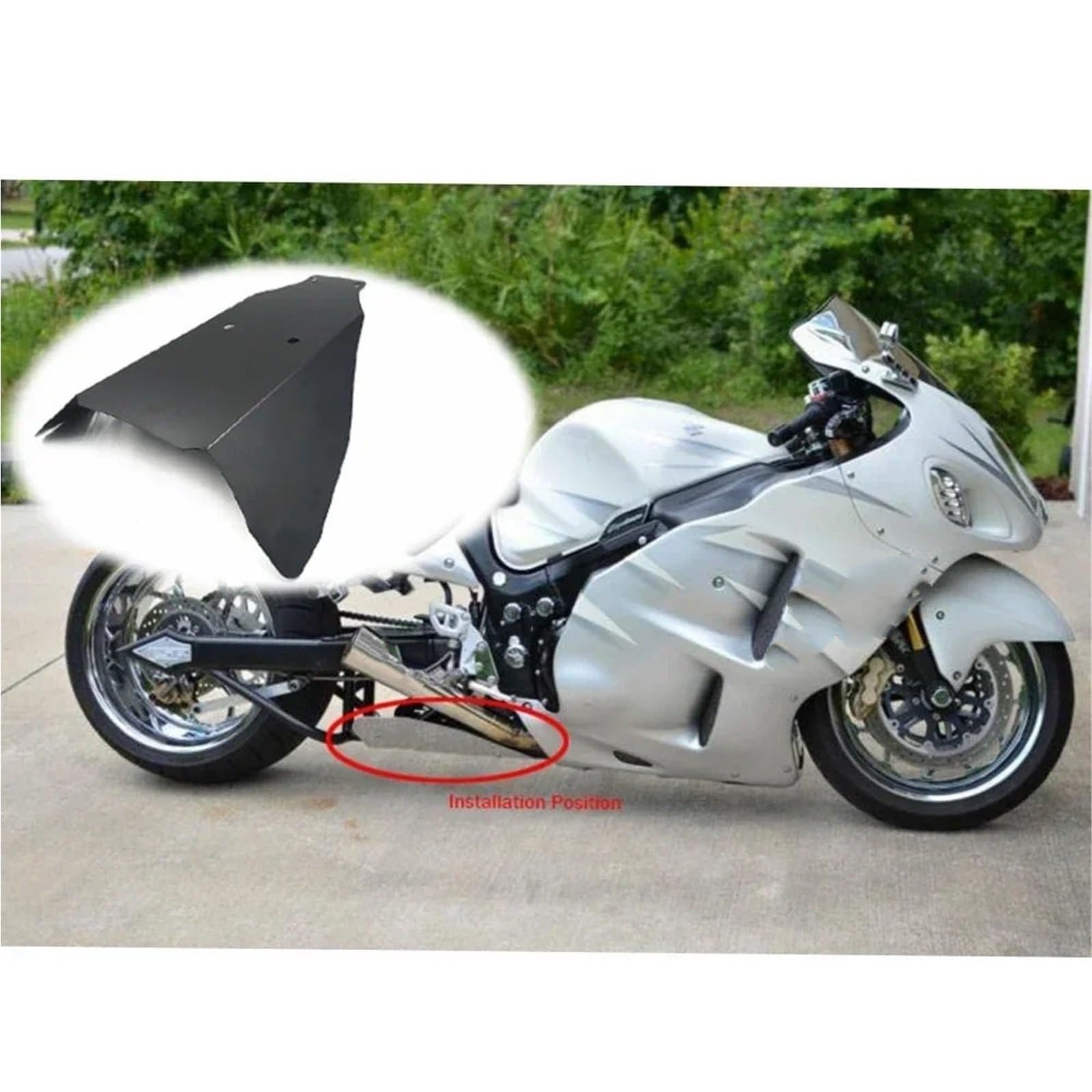 Per Suzuki GSX 1300R Per Hayabusa 1999-2007 Parte inferiore della pancia sotto l'ala motociclo copertura motore Base del Motore(Black)