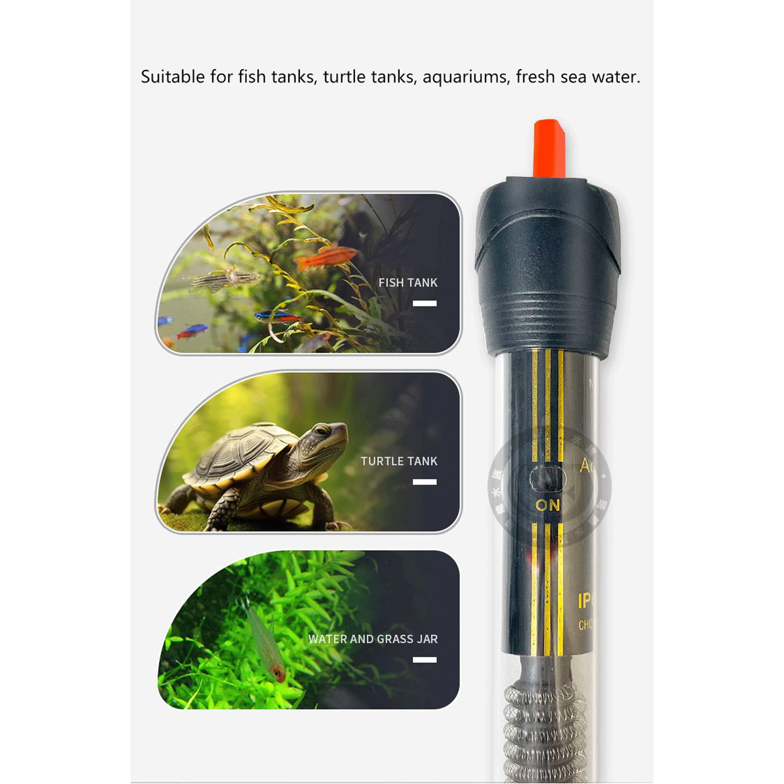 Asta di Riscaldamento del Serbatoio di Pesce Piccolo Acquario Termostato Automatico A Risparmio Energetico,300W