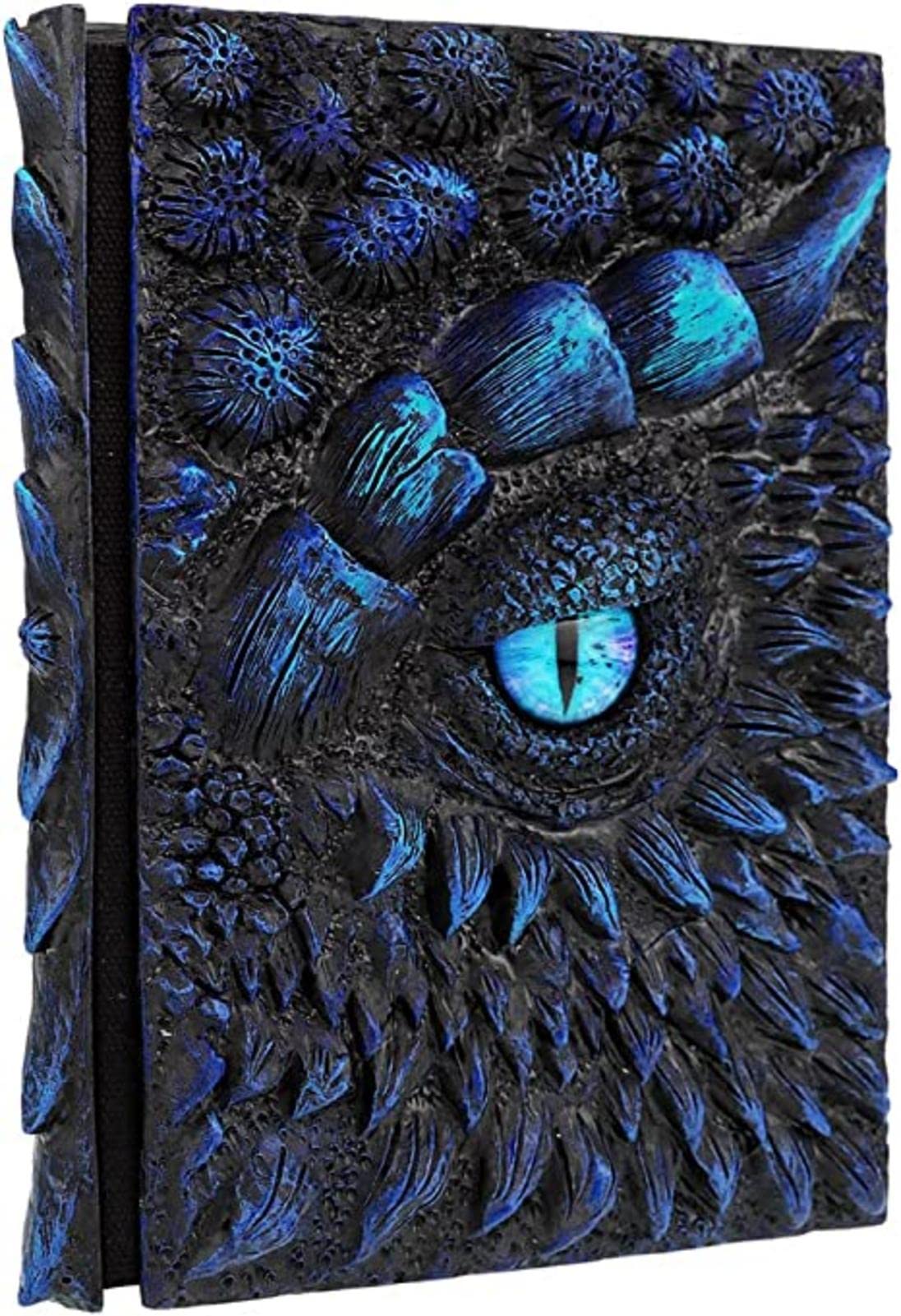 Dragon Hardcover Sculpture Journal, Resin Engraving Notebook , Antique Handmade Dragon Eye Polystone Blank Craft Writing Sketch Notebook Daily Notepad, Home Ornament Artistic Fantasy Decoration