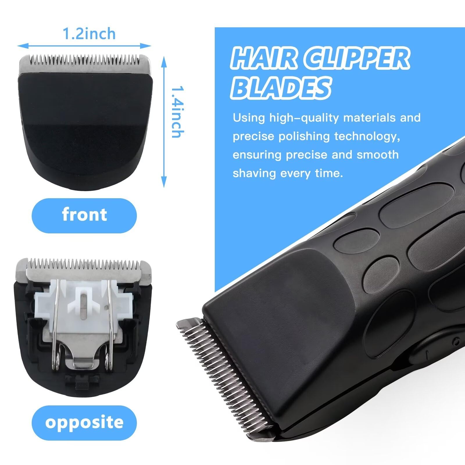 2Pcs Snap On Clipper/Trimmer Blade# 2068-1001 Fits for Wahl Peanuts Clippers Model #8685, #8655, #8685-1301, and #8663(Black)