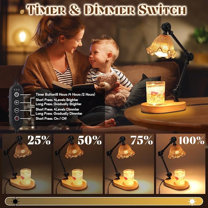 Lámpara Calentadora de Velas con Temporizador - iToncs, Blanco Mate miniatura 4