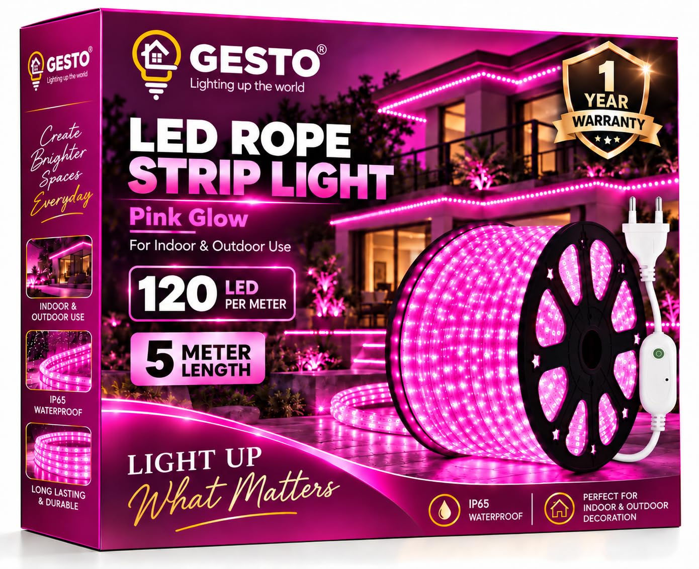 Gesto RGB LED Strip Lights - 15m Multicolor, 8 Modes -28