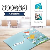 Vista 5 de 8 carpetas escolares – Lindas carpetas de bolsillo con 8 diseños únicos de dinosaurios en la parte delantera, trasera e interior – Carpetas