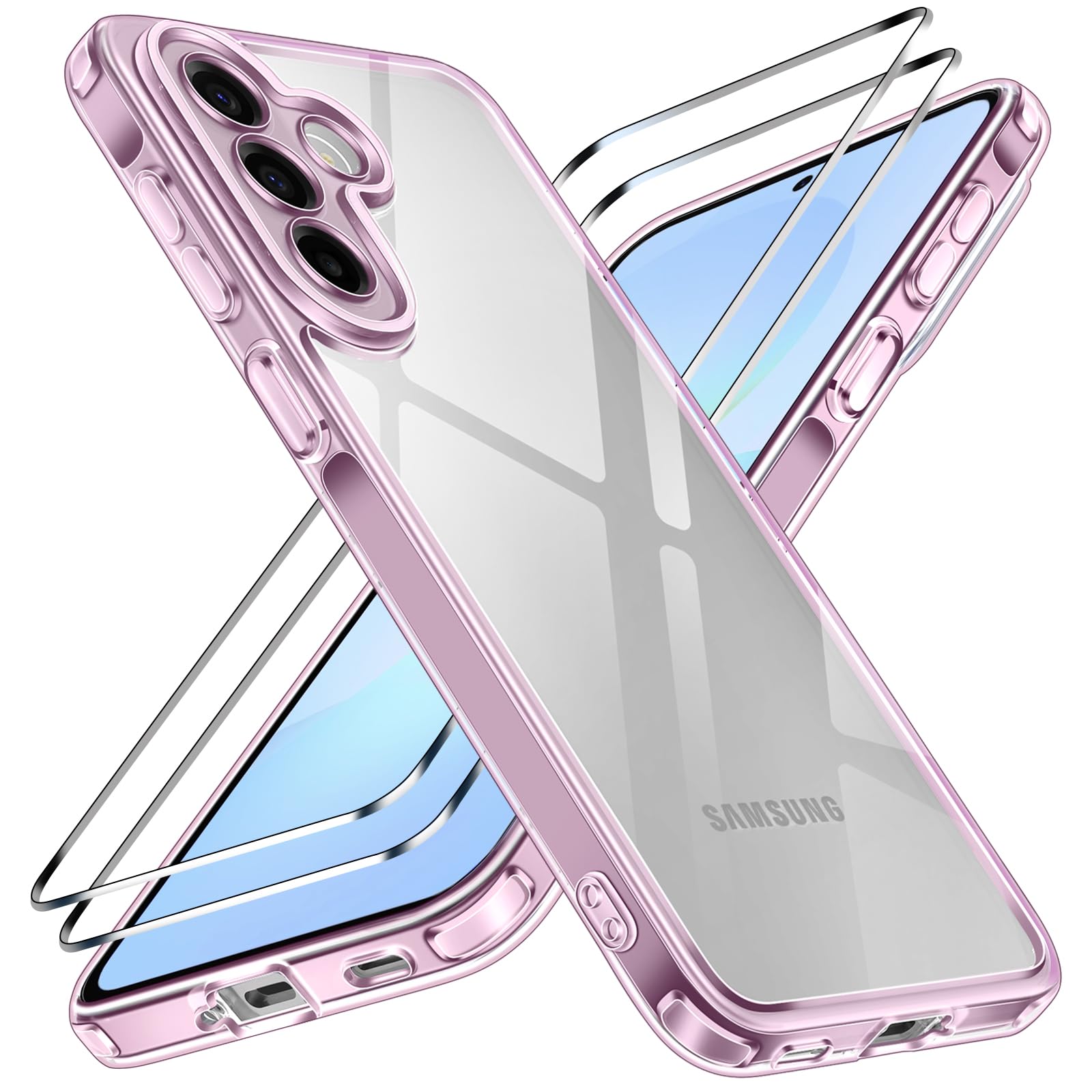ivoler Coque 3 en 1 Compatible avec Samsung Galaxy A57 5G - Étui Antichoc avec P