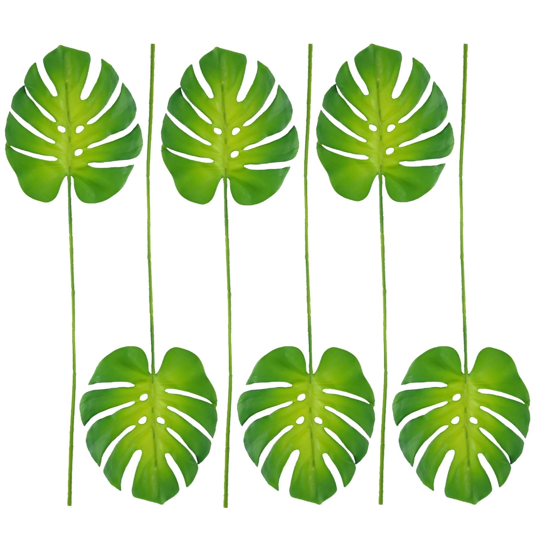 B&Q - Pack Of 6 X 55Cm Single Artificial Monstera 