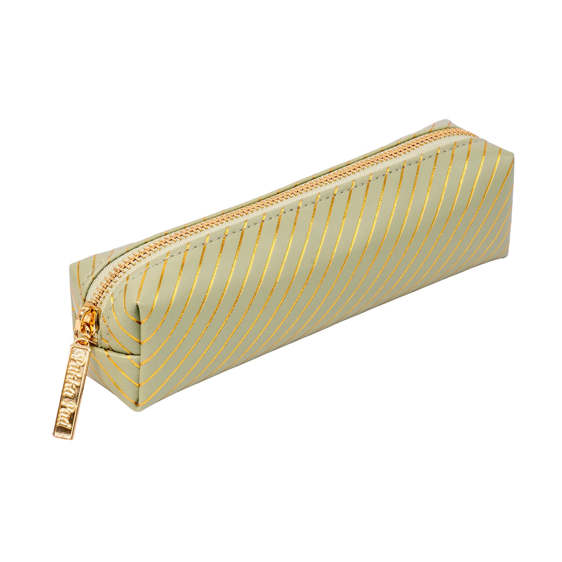 Pukka Pad Green Faux Leather Zipper Pencil Case — image 1