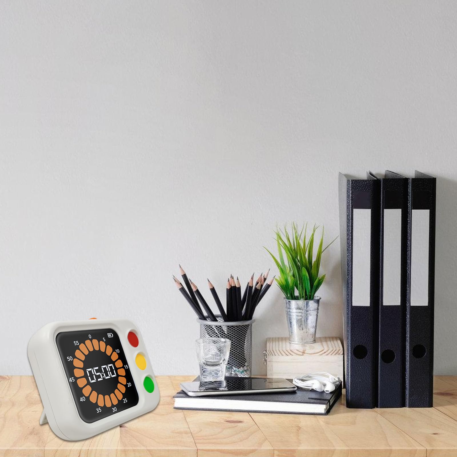 Timer digitale, 60 minuti, conto alla rovescia, strumento di gestione del tempo, timer con motivo semaforo per l'uso in cucina