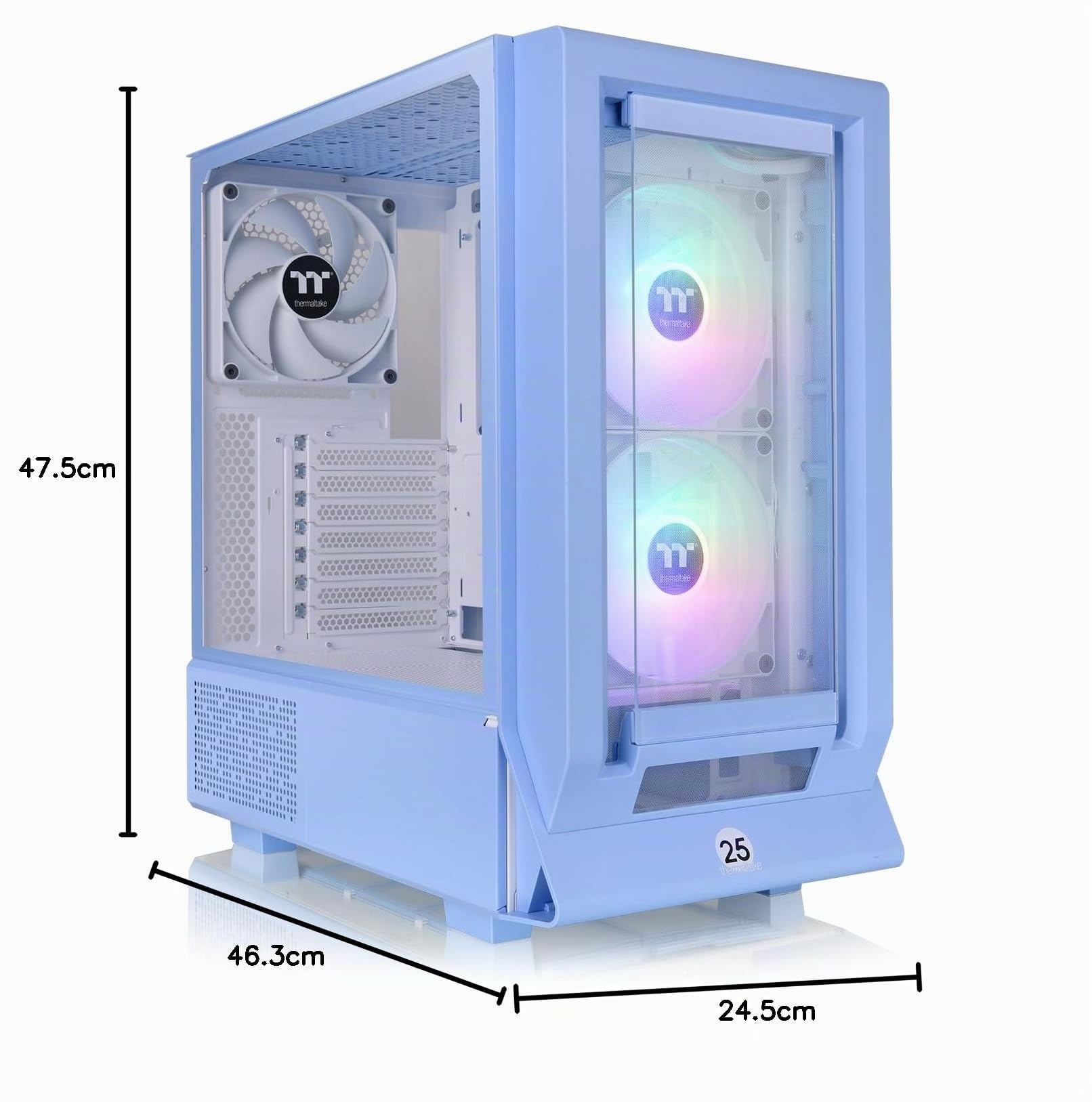 Thermaltake Ceres 350 MX | Mid Tower Chassis | Hidden Connector | 25th Anniversary Hydrangea Blue Limited Edition